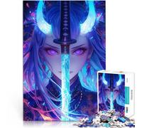 Puzzle da 1000 pezzi per adulti Ragazza demone anime con giuramento Gioco a quiz Ogni pezzo è unico - Gioco divertente e stimolante per tutta la famiglia 52x38cm