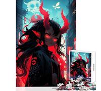 Puzzle da 1000 pezzi per adulti ragazza demone dagli occhi rossi giocattoli fai da te regali di Babbo Natale segreto gioco pratico per migliorare l'amore tra coppie dimensioni 50x75cm