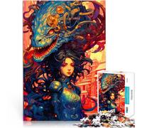 Puzzle da 1000 pezzi per adulti Ragazza e mostro per il giocattolo di sfida del gioco educativo offerte come regali per tutta la famiglia 75x50cm