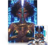 Puzzle da 1000 pezzi per adulti Ragazza egiziana al neon Antistress Vacanza in patria Uccidere il tempo Giocattoli per la decorazione della casa 38x26cm