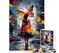 Puzzle da 1000 pezzi per adulti "Ragazza Farfalla Perduta" gioco pratico decorazione per la casa giocattolo educativo rilassante e stimolante per l'intelletto (26x38cm)