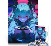Puzzle da 1000 pezzi per adulti Ragazza gamer anime Anchovy Gioco di famiglia antistress sfida difficile con poster abbinato e foglio di quiz 52x38cm