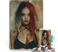 Puzzle da 1000 pezzi per adulti Ragazza gotica vintage retrò Sfida di gioco educativo giocattolo Giocattoli per la decorazione della casa 75x50cm