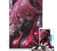 Puzzle da 1000 pezzi per adulti ragazza guerriera con maschera antigas gioco pratico per migliorare la memoria ideale come regalo per tutta la famiglia 50x75cm