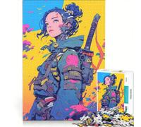 Puzzle da 1000 pezzi per adulti ragazza guerriera cyberpunk gioco educativo decorazione per la casa collezione d'artista belle arti 50x75cm
