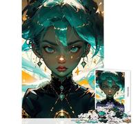 Puzzle da 1000 pezzi per adulti,ragazza in abito nero,decorazione per la casa,giocattoli,regali per donne e uomini,gioco pratico per migliorare l'amore tra coppie,dimensioni 38x52cm