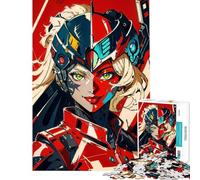 Puzzle da 1000 pezzi per adulti ragazza in armatura cibernetica gioco rompicapo analisi e logica compleanno e Natale (dimensioni 38x26cm)