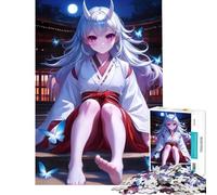 Puzzle da 1000 pezzi per adulti ragazza Oni al chiaro di luna puzzle da 1000 pezzi giocattolo decorativo per la casa decorazione perfetta compleanno e Natale (50x75cm)