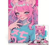 Puzzle da 1000 pezzi per adulti ragazza pelosa dai capelli rosa gioco impossibile analisi e logica rafforza l'amore tra le coppie 50x75cm
