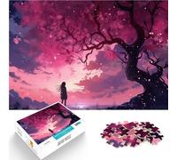 Puzzle da 1000 pezzi per adulti Ragazza sotto un albero di Sakura Vacanza a casa: uccidere il tempo Adatto per la decorazione del desktop 38x26cm