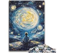 Puzzle da 1000 pezzi per adulti, ragazzi sotto le stelle, 1000 pezzi per adulti, per ammazzare il tempo in vacanza, con poster abbinato e foglio di quiz (50x75cm)