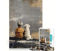 Puzzle da 1000 pezzi per adulti,ragazzo e cane,osservazione delle stelle,arte,taglio preciso,gioco di logica,divertimento per il tempo libero,compleanno,gioco artistico (50x75cm)