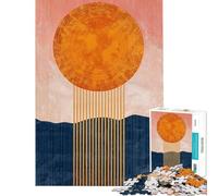 Puzzle da 1000 pezzi per adulti raggi di sole arancioni gioco rilassante per adulti vacanza a casa passatempo stimolante da completare (dimensioni 50x75cm)