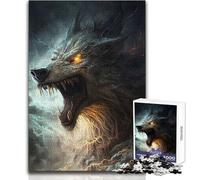 Puzzle da 1000 pezzi per adulti Raging Fenrir Norse Wolf Cozy Soothing Indoor Downtime Advanced Precision Cut Play Toy Dimensioni 38x26cm