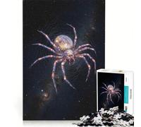 Puzzle da 1000 pezzi per adulti: Ragno cosmico nella ragnatela contro un cielo stellato, gioco educativo, divertente e spiritoso, regalo di compleanno, regalo 38x52cm