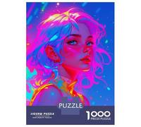 Puzzle Da 1000 Pezzi Per Adulti Rainbow Neon Woman Puzzle Giochi Rilassanti Decorazione Per La Casa Regali Unici Per Compleanno E Natale 52x38cm/1000pcs