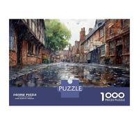 Puzzle Da 1000 Pezzi Per Adulti Rainy Day in The Village Puzzle Gioco Rompicapo Decorazione Per La Casa Regali Unici Per Compleanno E Natale 38x26cm/1000pcs