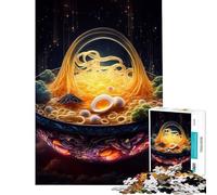 Puzzle da 1000 pezzi per adulti Ramen Giappone cibo al neon giocattolo che crea dipendenza per coltivare la pazienza gioco pratico decorazione per la casa regalo di compleanno (dimensioni 38x26cm)