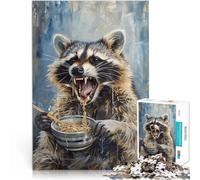 Puzzle da 1000 pezzi per adulti Ramen Noodles Raccoon Eat giocattoli educativi per l'apprendimento è ideale come regalo per tutta la famiglia 75x50cm