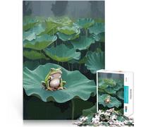 Puzzle da 1000 pezzi per adulti Rana su una foglia di ninfea Giocattoli Giochi Educativi Antistress perché è ideale come regalo per tutta la famiglia 38x26cm