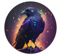 Puzzle da 1000 pezzi per adulti Raven Nebula, puzzle rotondi in cartone, interazione familiare e sfida mentale, sfida di attività per famiglie (67,5x67,5 cm)