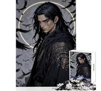 Puzzle da 1000 pezzi per adulti Raven's Oath - Dark Warrior Decorazione per la casa Giocattoli Idee regalo Gioco educativo Adatto per la decorazione della scrivania Dimensioni 38x52cm