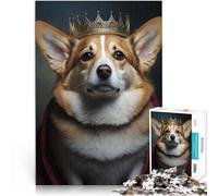 Puzzle da 1000 pezzi per adulti Re Corgi Giocattoli che creano dipendenza e sfidano l'intelligenza del cervello Compleanno e regali unici 52x38cm