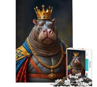 Puzzle da 1000 pezzi per adulti re degli ippopotami giocattolo avvincente per coltivare la pazienza gioco pratico sfida impegnativa regalo di compleanno (dimensioni 38x52cm)