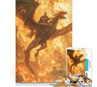 Puzzle da 1000 pezzi per adulti: Re Drago nel Fuoco, gioco educativo, allena la mente e la mano, migliora l'amore tra le coppie 38x26cm