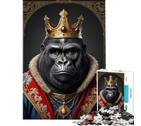 Puzzle da 1000 pezzi per adulti Re Gorilla ideale come regalo di compleanno o di Natale Gioco educativo per maggiori di 14 anni 50x75cm