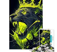Puzzle da 1000 pezzi per adulti Re Leone arte digitale sfida educativa un'opera d'arte antistress per ragazzi dai 14 anni in su (38x52cm)
