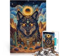 Puzzle da 1000 pezzi per adulti Re Lupo Sacro Antistress Vacanza in patria Uccidere il tempo con poster abbinato e foglio di quiz 75x50cm