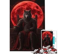 Puzzle da 1000 pezzi per adulti Re Lupo sul Trono Attività Divertenti da Fare a Casa Gioco Difficile Impossibile Adatto a partire dai 14 anni 38x26cm