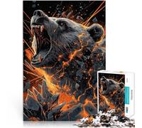 Puzzle da 1000 pezzi per adulti Re Orso Aiuta il cervello ad allenare i giocattoli che creano dipendenza per coltivare la pazienza Opera d'arte 50x70cm