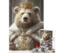 Puzzle da 1000 pezzi per adulti Re Orso giochi per famiglie un'opera d'arte giocattolo decorativo da parete collezione d'artista belle arti (50x75cm)