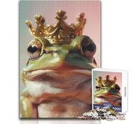 Puzzle da 1000 pezzi per adulti Re rana Meraviglioso per le giornate di svago pigro Affidabile Taglio aderente Dimensioni giocattolo 50x75cm