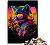 Puzzle da 1000 pezzi per adulti Red Fox Hitman Gangster Antistress Sfida difficile Adatto per la decorazione della scrivania 26x38cm