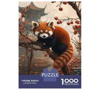 Puzzle Da 1000 Pezzi Per Adulti Red Panda in Ancient Garden Puzzle Per Adulti Relax Giochi Difficile Offerta Speciale Come Regalo Per Tutta La Famiglia 70x50cm/1000pcs
