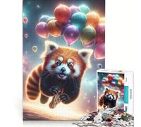 Puzzle da 1000 pezzi per adulti "Red Panda Space Ride" gioco educativo decorazione per la casa collezione d'artista belle arti 50x75cm