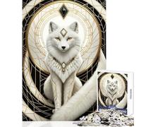 Puzzle da 1000 pezzi per adulti Regal White Fox (Giocattoli fai da te regali di Babbo Natale segreto gioco pratico per migliorare l'amore tra coppie dimensioni 50x75cm)