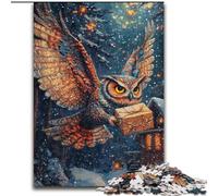 Puzzle da 1000 pezzi per adulti, regali a forma di gufo messaggero, giocattoli educativi per l'apprendimento, giochi per famiglie, regali unici per compleanni (dimensioni 26x38cm)