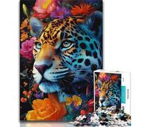 Puzzle da 1000 pezzi per adulti, regali a forma di leopardo, aiuta il cervello a esercitare i giocattoli che creano dipendenza e coltivano la pazienza, regalo per compleanni, 50x75cm
