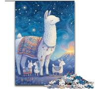 Puzzle da 1000 pezzi per adulti, regali a tema alpaca, giocattoli educativi per l'apprendimento, giochi per famiglie, regali e compleanni unici dimensioni 26x38cm
