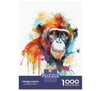 Puzzle Da 1000 Pezzi Per Adulti, Regali Abstract Watercolor Monkey Puzzle Per Adulti, Giochi Rilassanti, Decorazione Murale, Regalo Di Compleanno, Regali, 52x38cm/1000pcs