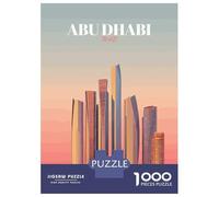 Puzzle Da 1000 Pezzi Per Adulti, Regali Abu Dhabi Skyline Vector Illustration Puzzle Per Adulti, Giocattoli Fai Da Te, Decorazioni Per La Casa, Regali Per Amici E Familiari 52x38cm/1000pcs