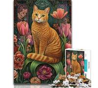 Puzzle da 1000 pezzi per adulti, regali, animali, gatti arancioni, puzzle per adolescenti, giochi educativi, giocattoli fai da te, fantastici regali e giocattoli (dimensioni 38x26cm)