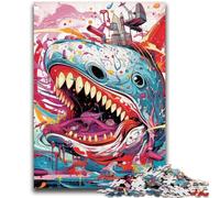 Puzzle da 1000 pezzi per adulti, regali, animali, squali, 1000 pezzi per adolescenti, giocattoli, giochi educativi, antistress, regali unici per compleanni e compleanni (75x50cm)