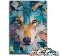 Puzzle da 1000 pezzi per adulti, regali, arte animale del lupo, adatto per età dai 14 anni in su, adatto per coppie, regali per amici e familiari, 26x38cm