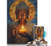 Puzzle da 1000 pezzi per adulti, regali, arte del Buddha, gioco per famiglie, antistress, sfida difficile, migliora l'amore tra coppie, 50x75cm