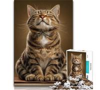 Puzzle da 1000 pezzi per adulti, regali artistici a forma di gatto, giochi educativi, decorazioni per la casa, decorazioni e regali unici (38x26cm)